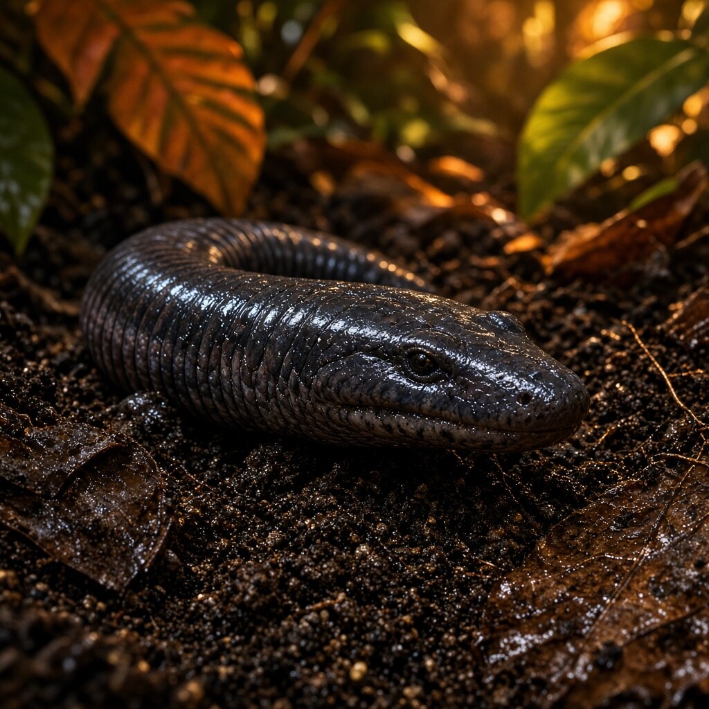 A caecilian looks like a worm but is an amphibian