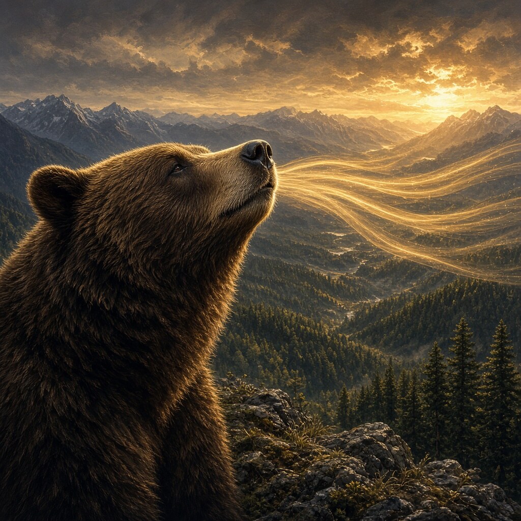 A grizzly bear can smell food from over 30 km away in good conditions