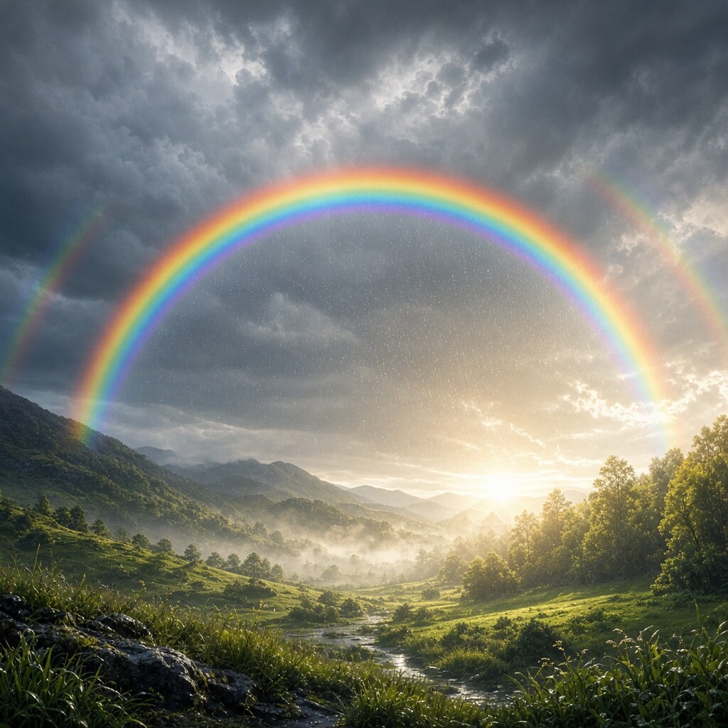 A rainbow’s arc is always about 42° from the anti-solar point
