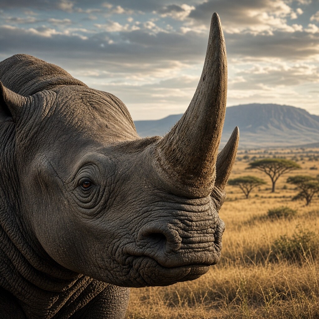 A rhinoceros’s horn is made of keratin — like human hair and nails