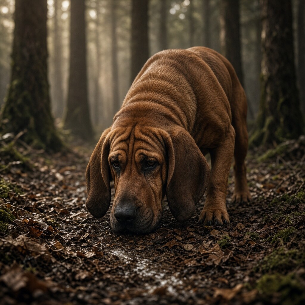 Bloodhounds can follow scent trails days old