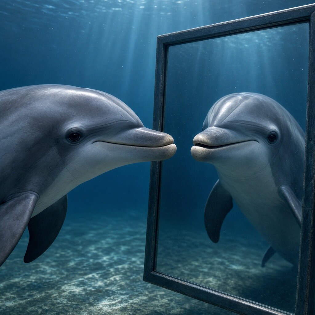 Bottlenose dolphins can recognize themselves in mirrors