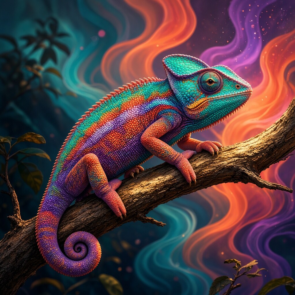 Chameleons change color for communication and temperature — not just camouflage
