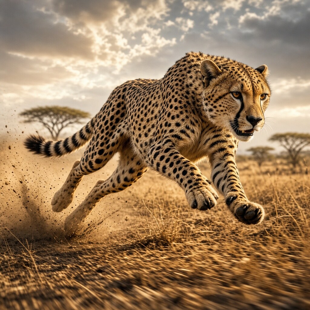 Cheetahs can accelerate from 0 to 96 km/h in about 3 seconds