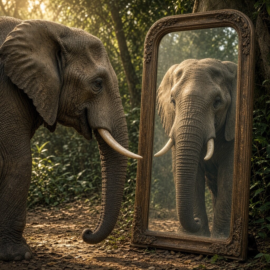 Elephants can recognize themselves in a mirror