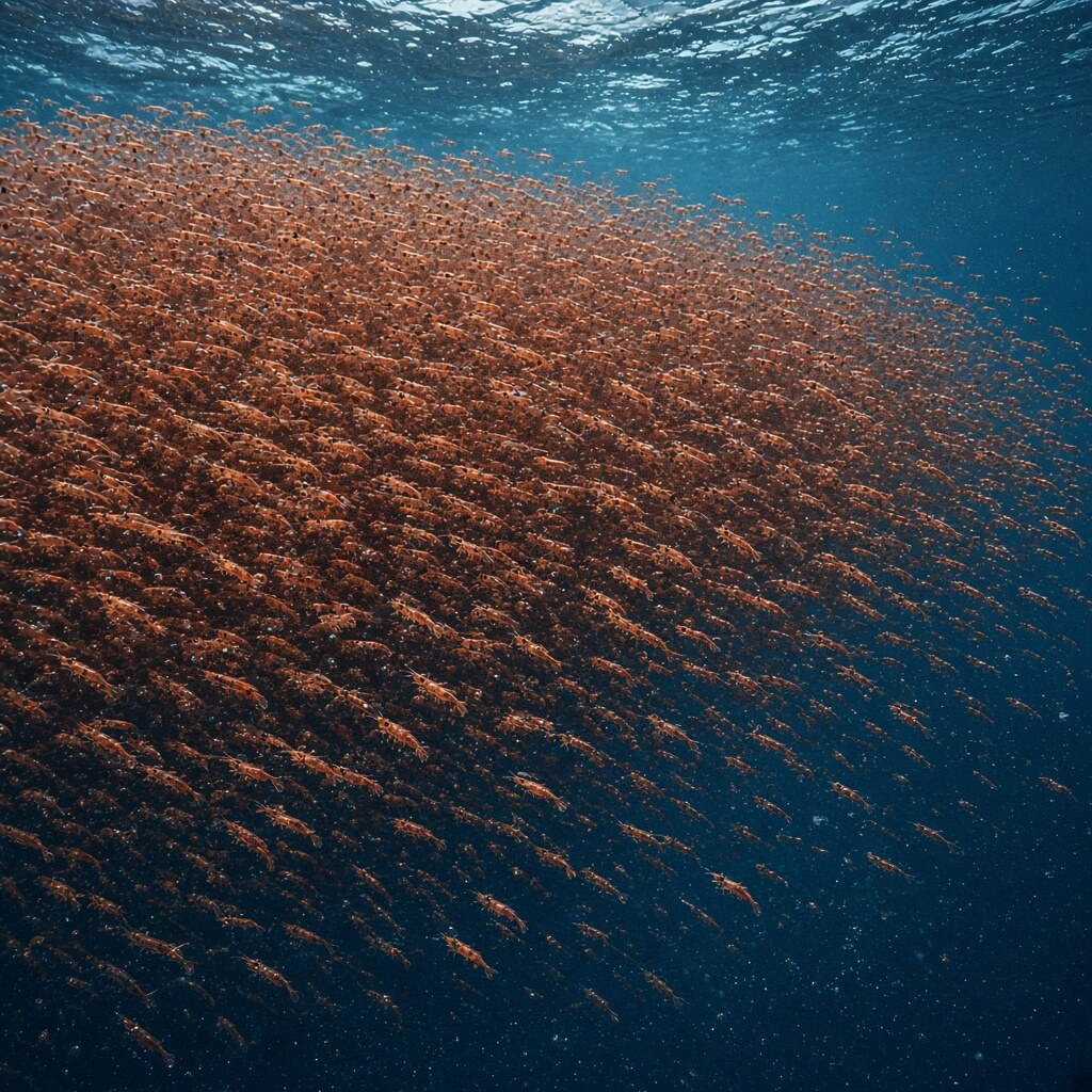 Krill form some of the largest animal biomasses on Earth