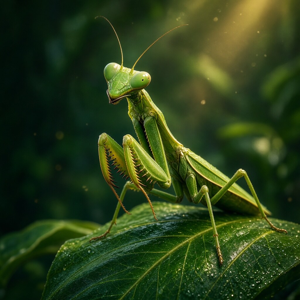 Praying mantises can turn their heads 180 degrees