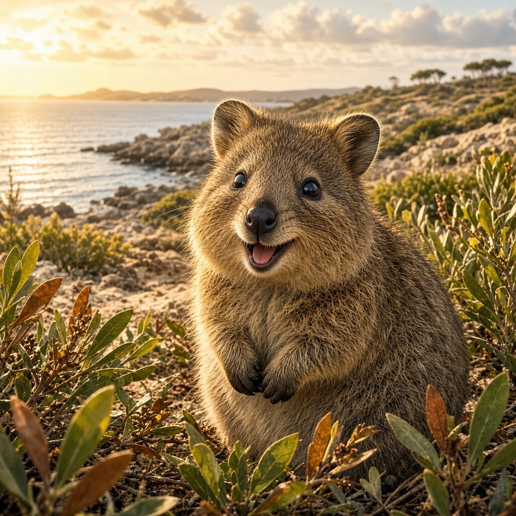 Quokkas are known as the world’s happiest animal for their smile-like expression