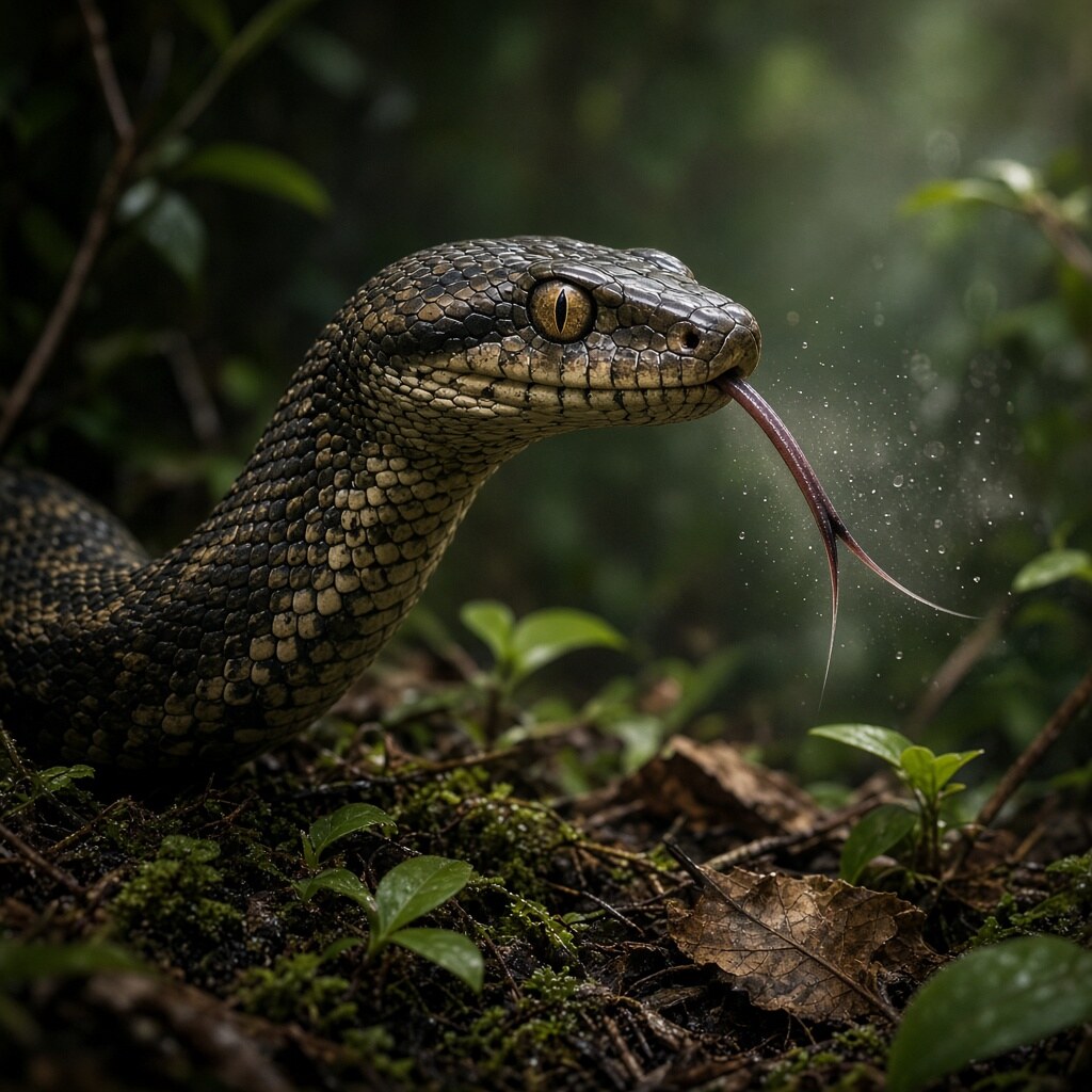 Snakes smell with their tongues
