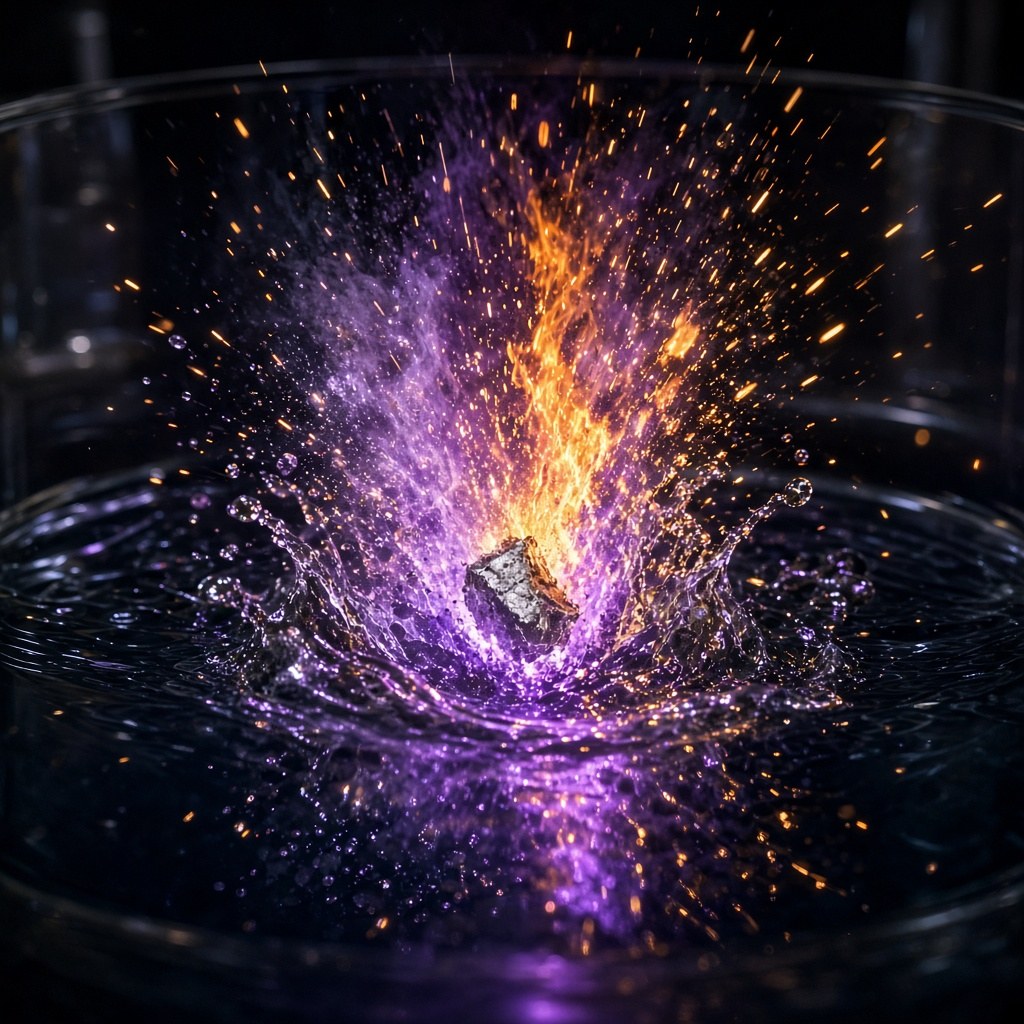 Some metals catch fire in water